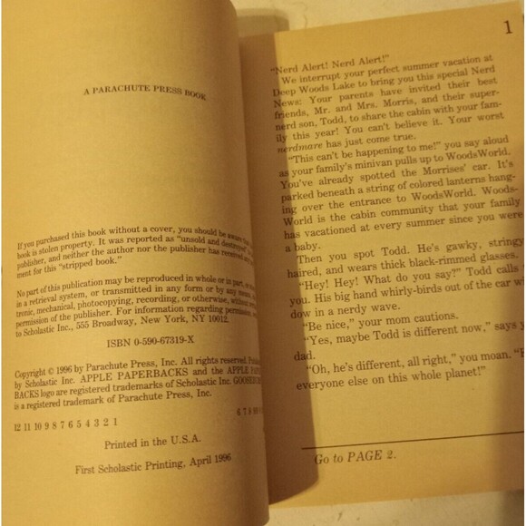 R.L. Stine's Give Yourself Goosebumps #5 Night In Werewolf Woods Preowned - Picture 7 of 7